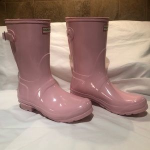Light pink Hunter Rain Boots